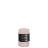 Bougie cylindrique J-Line en rose poudré, élégante et moderne