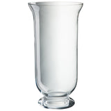 Lanterne J-Line en verre transparent avec détails métalliques, vue de face