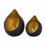 Porte-toile de théâtre ensemble en 2 parties Romy Bandle Hople Drop Shape Black Matt Gilded à l'intérieur