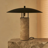 Lampe à poser en travertin naturel