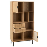 Détail des matériaux MDF et métal de l'armoire J-Line