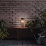 LED SOLAIRE LED "KORBINIAN" pour le jardin et la terrasse, lampe décorative en métal avec tension de jute dans la nature, LED lampe solaire fermement installée pour l'extérieur 29 x 13 cm