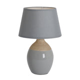 Lampe de table en céramique "Talia", lampe de table, en céramique, beige / gris, avec socket e14, pour salle à manger, salon, couloir ou bureau, 31 cm de haut