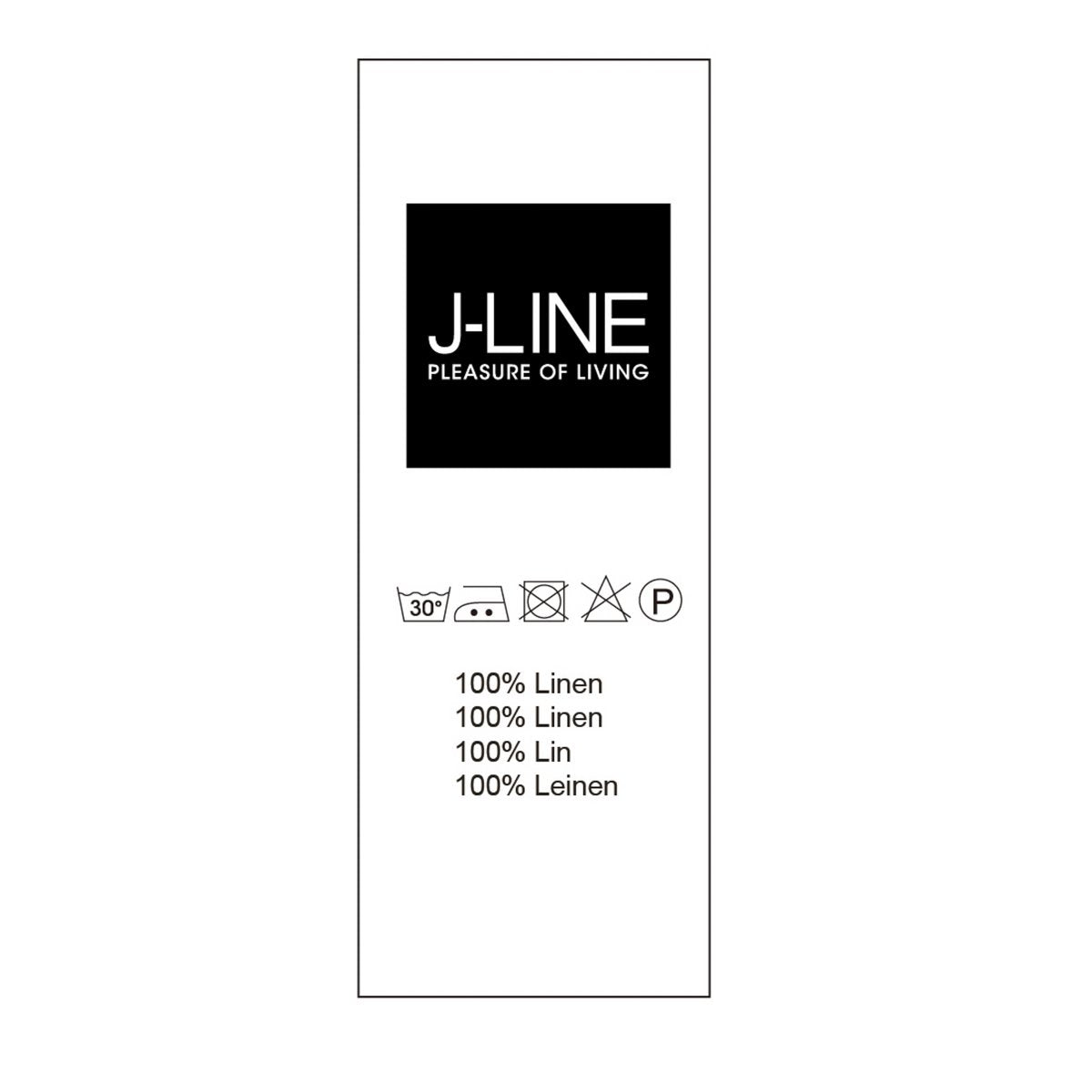 Rideau J-Line Voile bleu-gris en coton et lin, détail du tissu