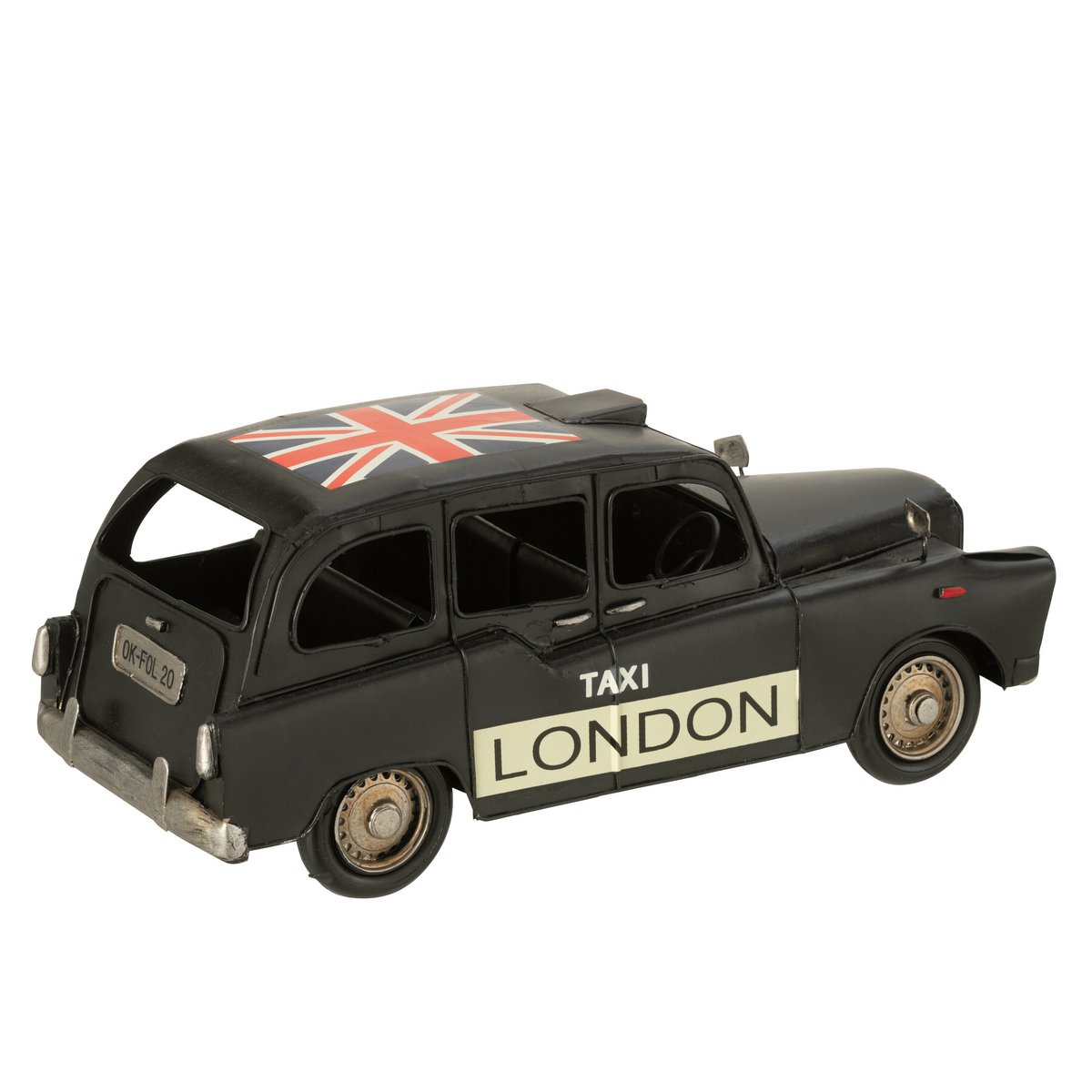 Décoration Auto Antique J-Line en métal noir - vue avant