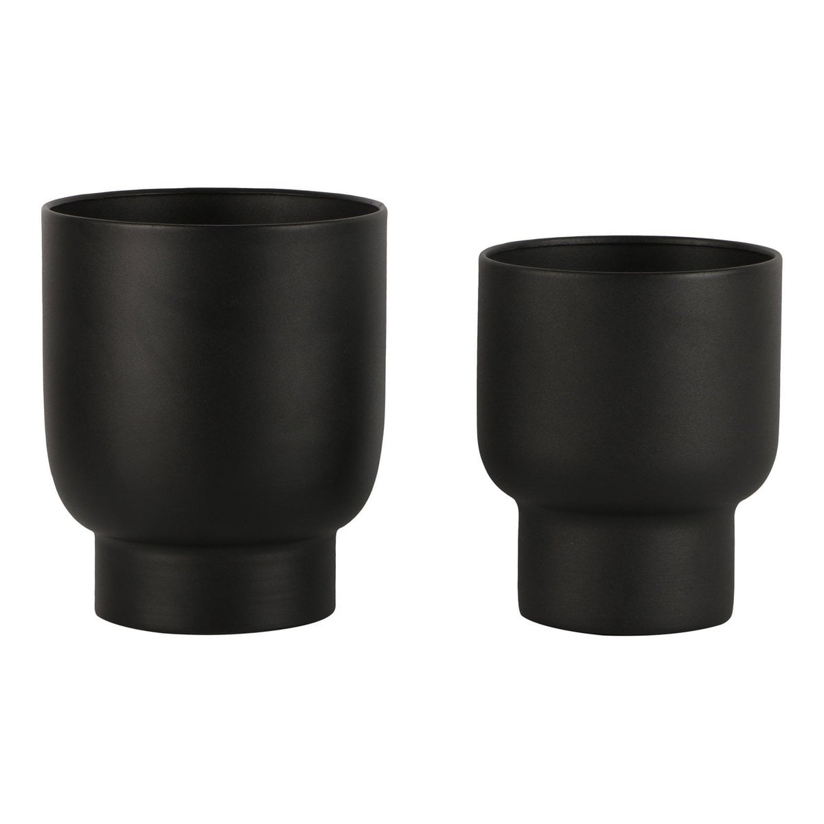 Ensemble de pots Fulda, design moderne et minimaliste en métal noir
