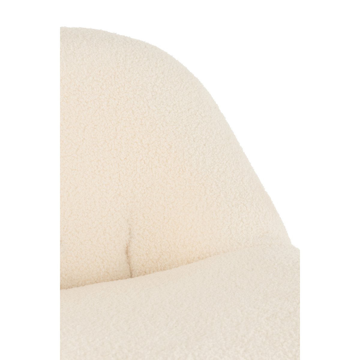 Fauteuil Teddy Bouclé blanc J-Line, vue arrière