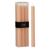 Coffret de 6 bougies de table roses J-Line, vue de face