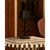Lampe de table rechargeable noire Ava