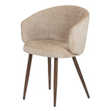 Vue latérale de la chaise Luna crème dans un intérieur moderne
