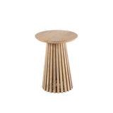 Table J-Line Vincent en bois naturel vue de face