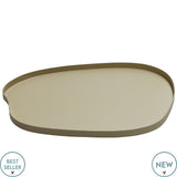 Plateau en métal beige mat Bariri