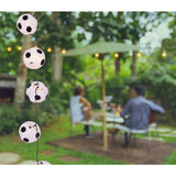 Textile de chaîne légère solaire LED 20 "football", pour l'extérieur, chaîne légère-métal, plastique et textile en noir, avec LED intégrée