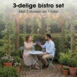 Ensemble bistro de jardin Laurence Bleu clair