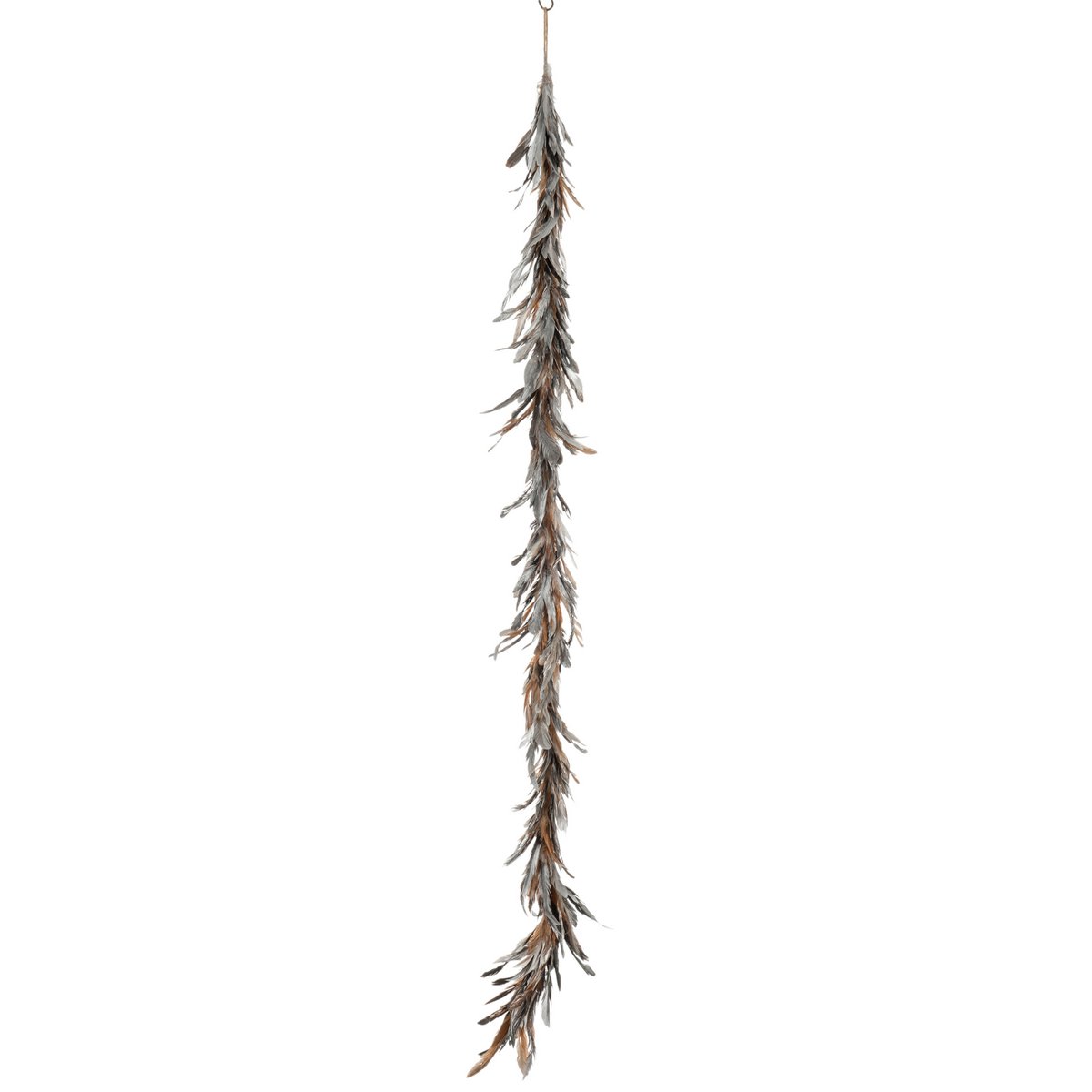 Guirlande Déco Plumes Argent J-Line, élégance et raffinement