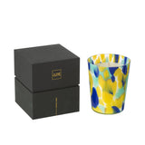 Détail de la bougie parfumée J-Line Noa, montrant la texture du verre.