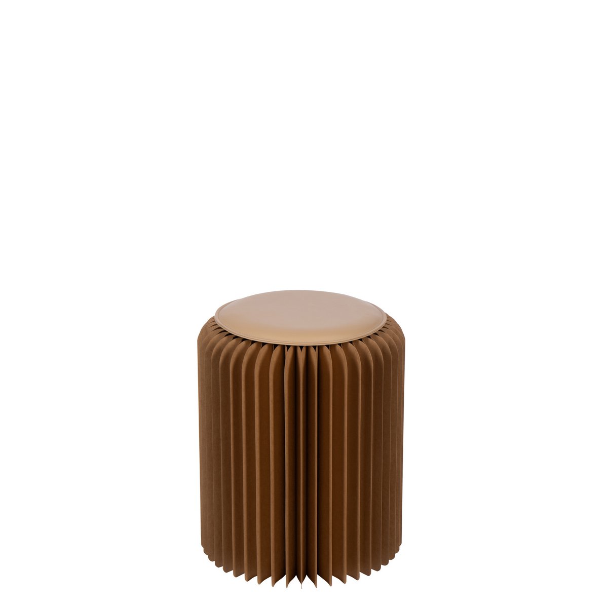 Pouf chameau en papier pliant J-Line, couleur marron, design moderne