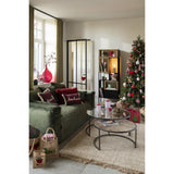 Ambiance cosy avec le coussin J-Line Check Bonheur dans un salon