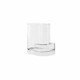 Vase moderne FUSIO 25 en verre clair avec design constructiviste