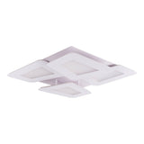 Plafond LED "Simen" 48 x 48 cm, métal et plastique, blanc, LED intégré, blanc chaud