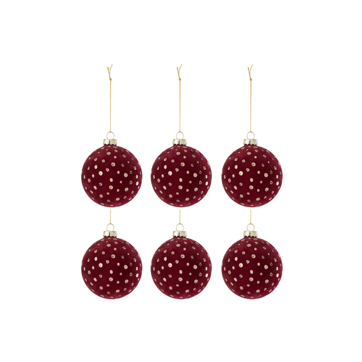 Ambiance festive avec les boules de Noël Dots Velours en décor