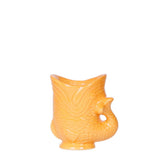 Cache-pot poisson en céramique orange Ø6 cm
