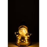 Étoile LED Santa en résine dorée, détail de la finition