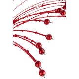 Branche Perles J-Line - Décoration Noël Rouge - Vue d'ensemble