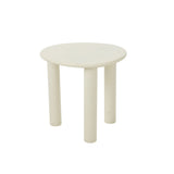Table d'appoint J-Line Bali en bois blanc vue de face