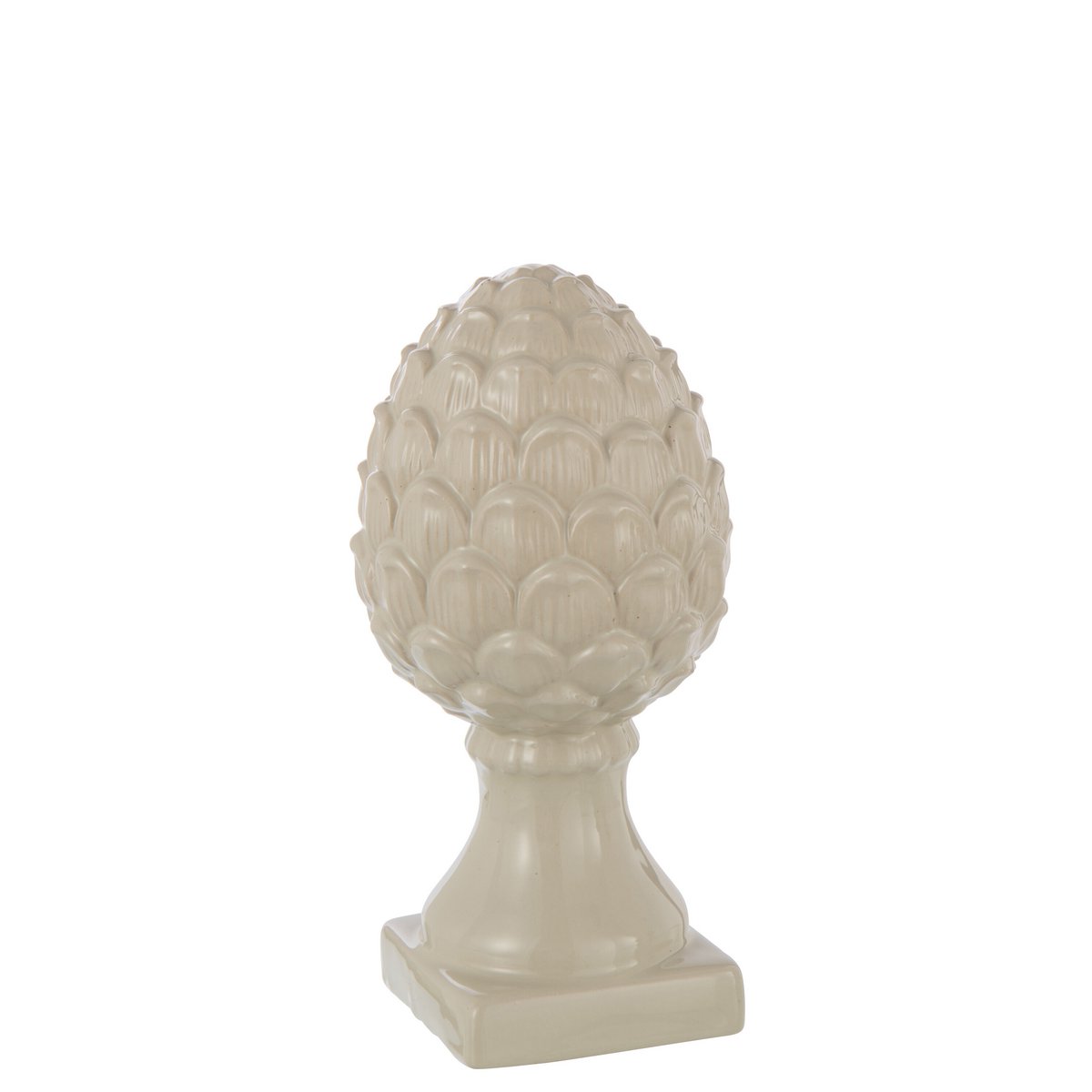 Pomme de pin J-Line sur une table moderne, ambiance chic