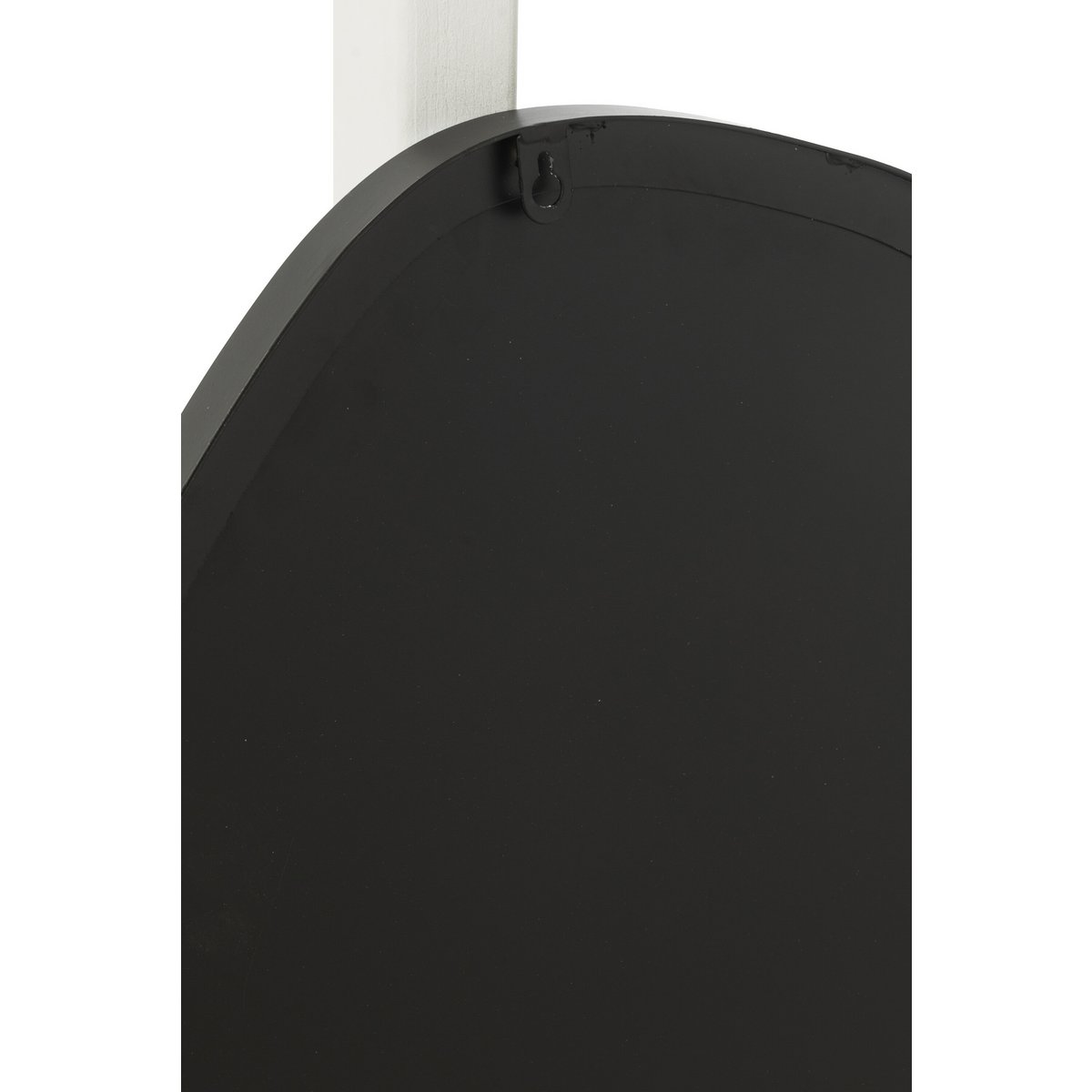 Détail du miroir J-Line Extrema, finition élégante en métal noir