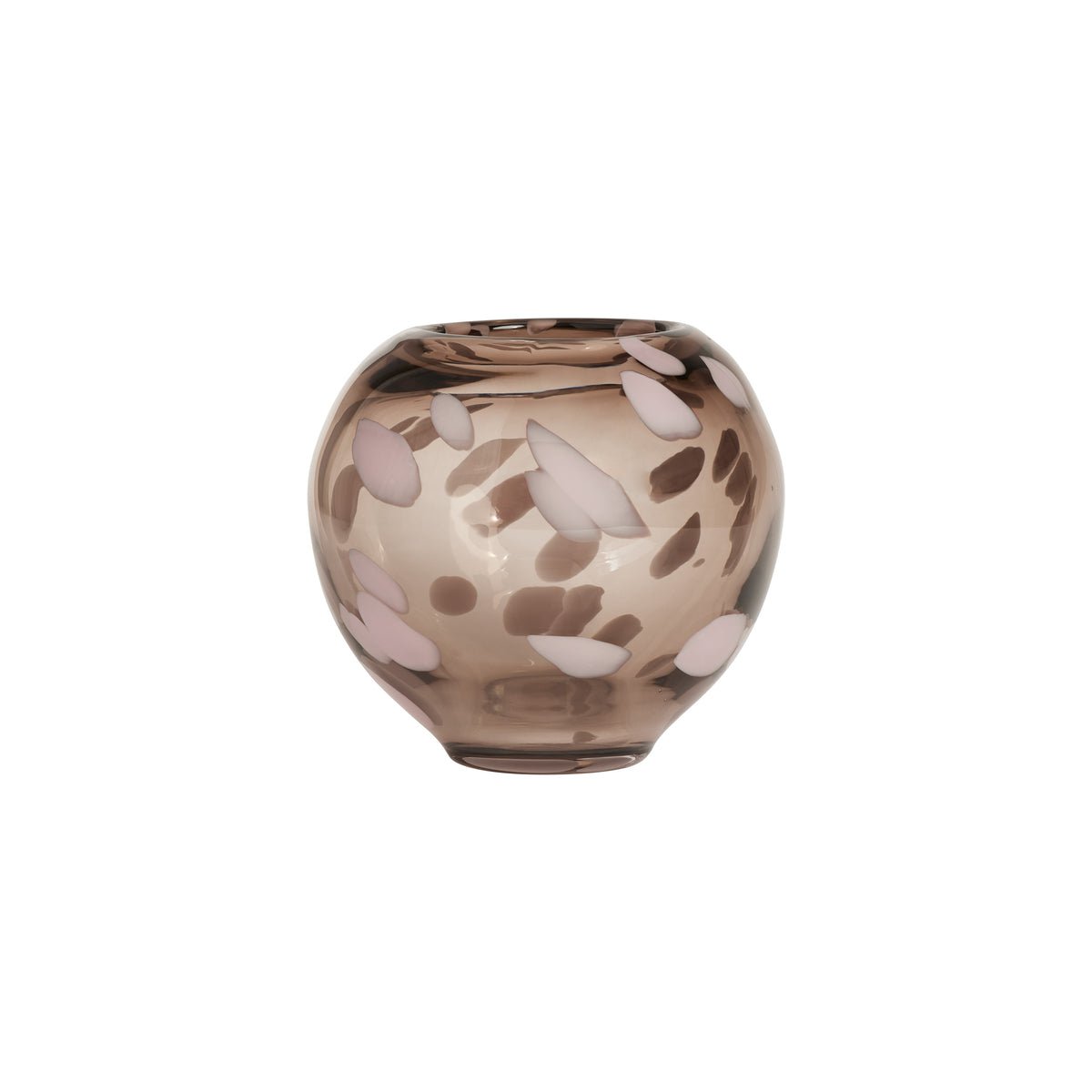 Vase Jali - Petit en verre avec détails colorés et bords arrondis