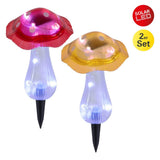 Brochettes décoratives solaires Mantar en rouge, jaune et transparent