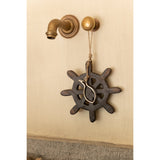 Rudder Fish J-Line en bois marron foncé, décoration murale élégante