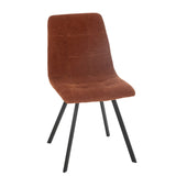 J-Line Clark Chaise de Salle à Manger Métal/Polyester Rouille