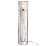 Lampe sur pied ronde en métal noir de J-Line, vue de face