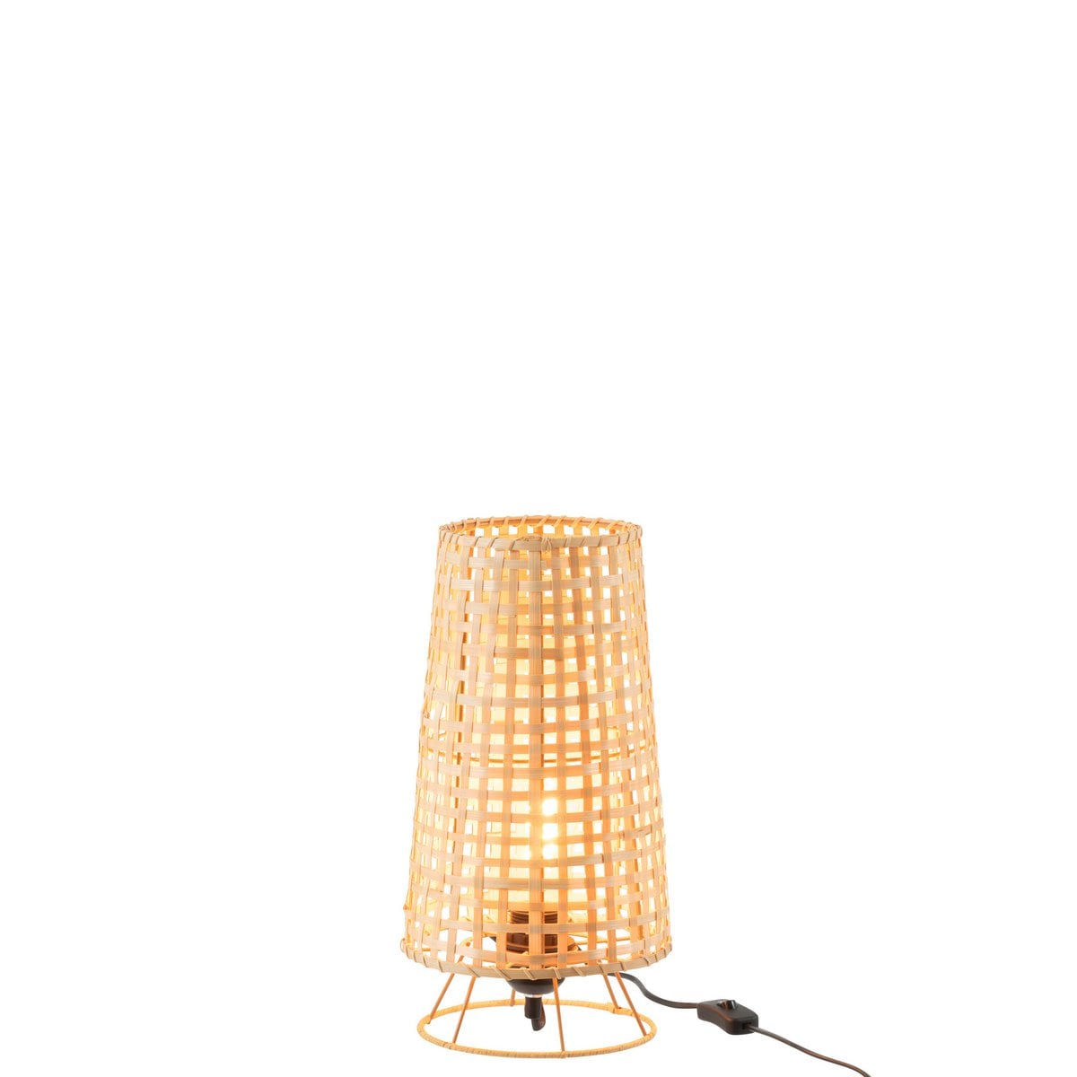 Lampe à table J-Line Lena en rotin naturel - vue de face