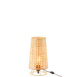 Lampe à table J-Line Lena en rotin naturel - vue de face