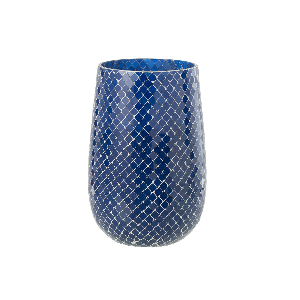 Bougie parfumée Mia Mosaic J-Line en bleu, vue de face