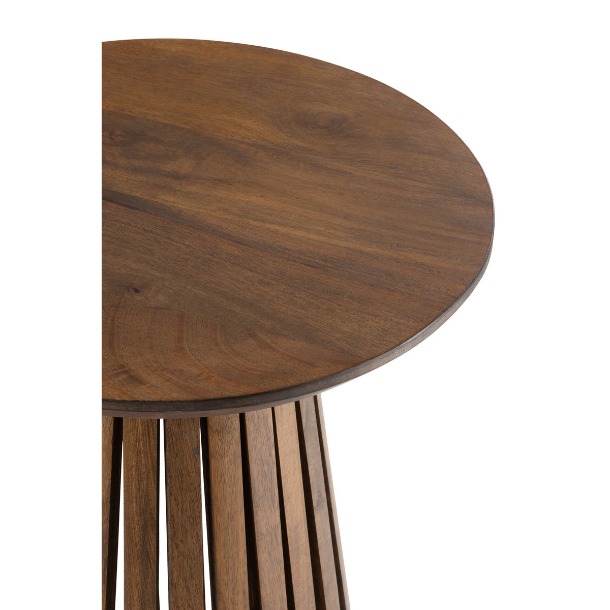 Table d'appoint Vincent, angle latéral mettant en valeur son design.