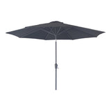 Parasol Houston Noir avec mât en métal et toile inclinable
