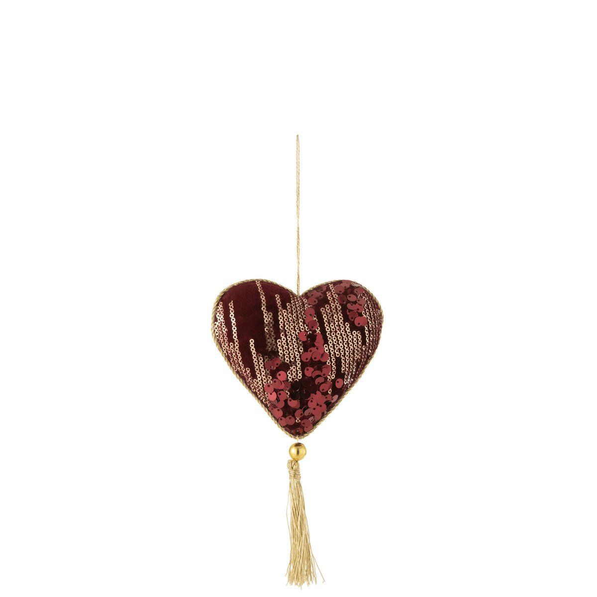 Détail du pendentif J-Line Heart Sequins, design raffiné et coloré
