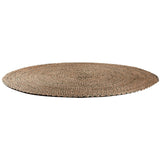 Tapis Elliot Fougère de 160 cm en jute et coton, couleur beige