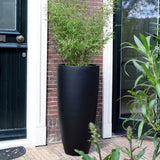 Cache-pot en polyester noir