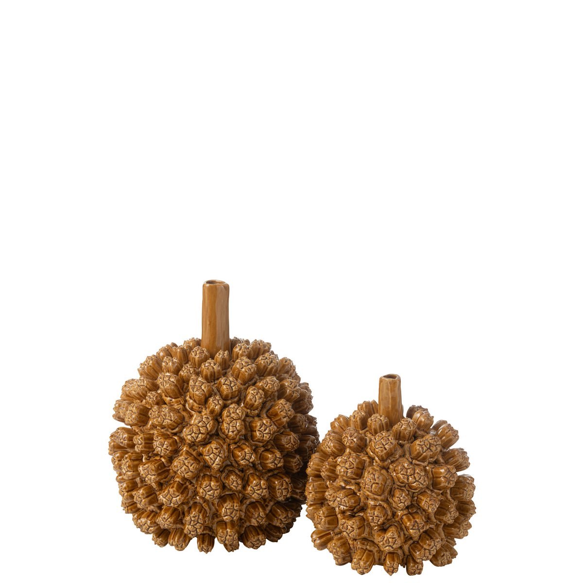 Vase Saki en céramique jaune, élégant et moderne