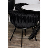 Chaise Wave noire (Lot de 2)