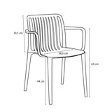 Chaise de jardin Paloma Noir