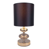 Tissu, lampe de table "Mali", lampe de table, textile en noir, avec douille E14, pour salle à manger, salon, couloir ou bureau, lampe de table pour salon ou salle à manger, lampe de chevet 28,5 cm de haut