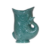 Cache-pot poisson en céramique vert Ø9 cm