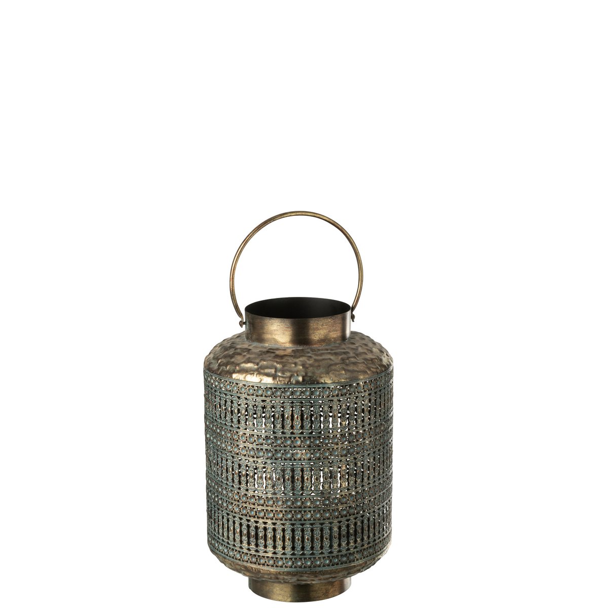 Lanterne J-Line Antique Cylindre dans un jardin, éclairage chaleureux